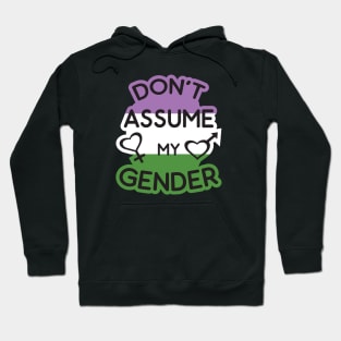 Don't Assume My Gender Genderqueer LGBT Pride Hoodie